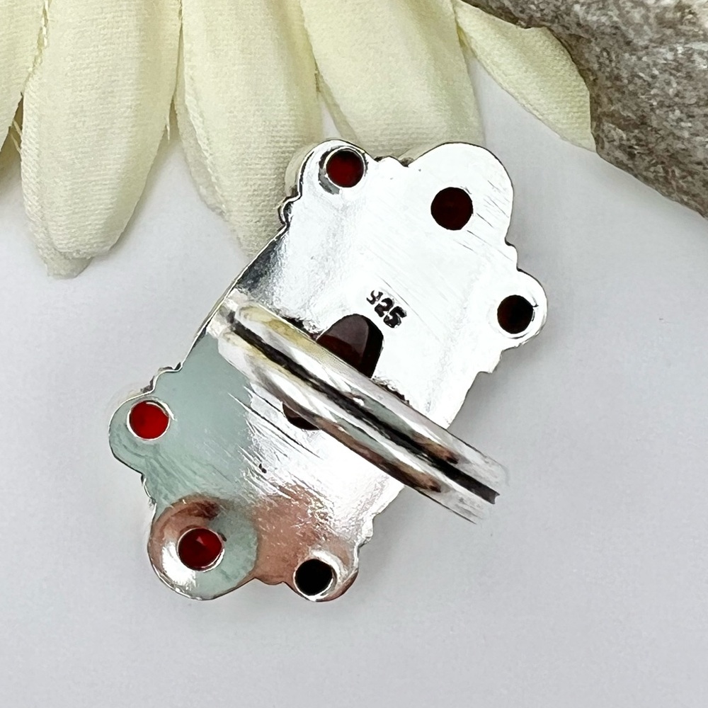 CARNELIAN/GARNET RING - Picture 10 of 12